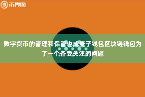 数字货币的管理和保管也成麦子钱包区块链钱包为了一个备受关注的问题