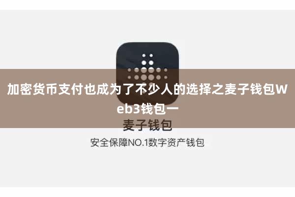 加密货币支付也成为了不少人的选择之麦子钱包Web3钱包一